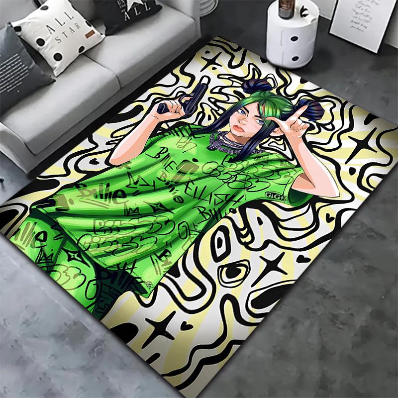 Billie Eilish Carpet Rug For Living Room Bedroom Home Sofa Decoration Kids Play Nonslip Floor Mat