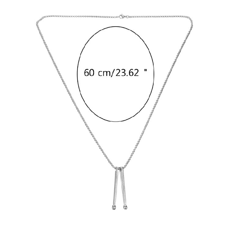 Moderne Drumstick Halskette Schlüsselbeinkette Zierlicher Silberanhänger Schlüsselbeinkette