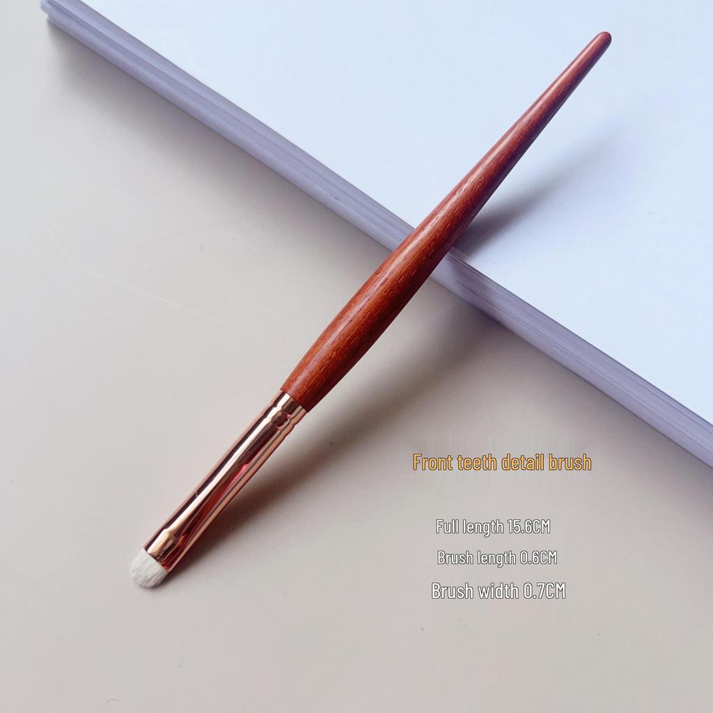 Handmade Sandalwood Eyeshadow Brush Set - Fine Pointed Wool for Blending, Laydown, Eye Corner, and Highlight.