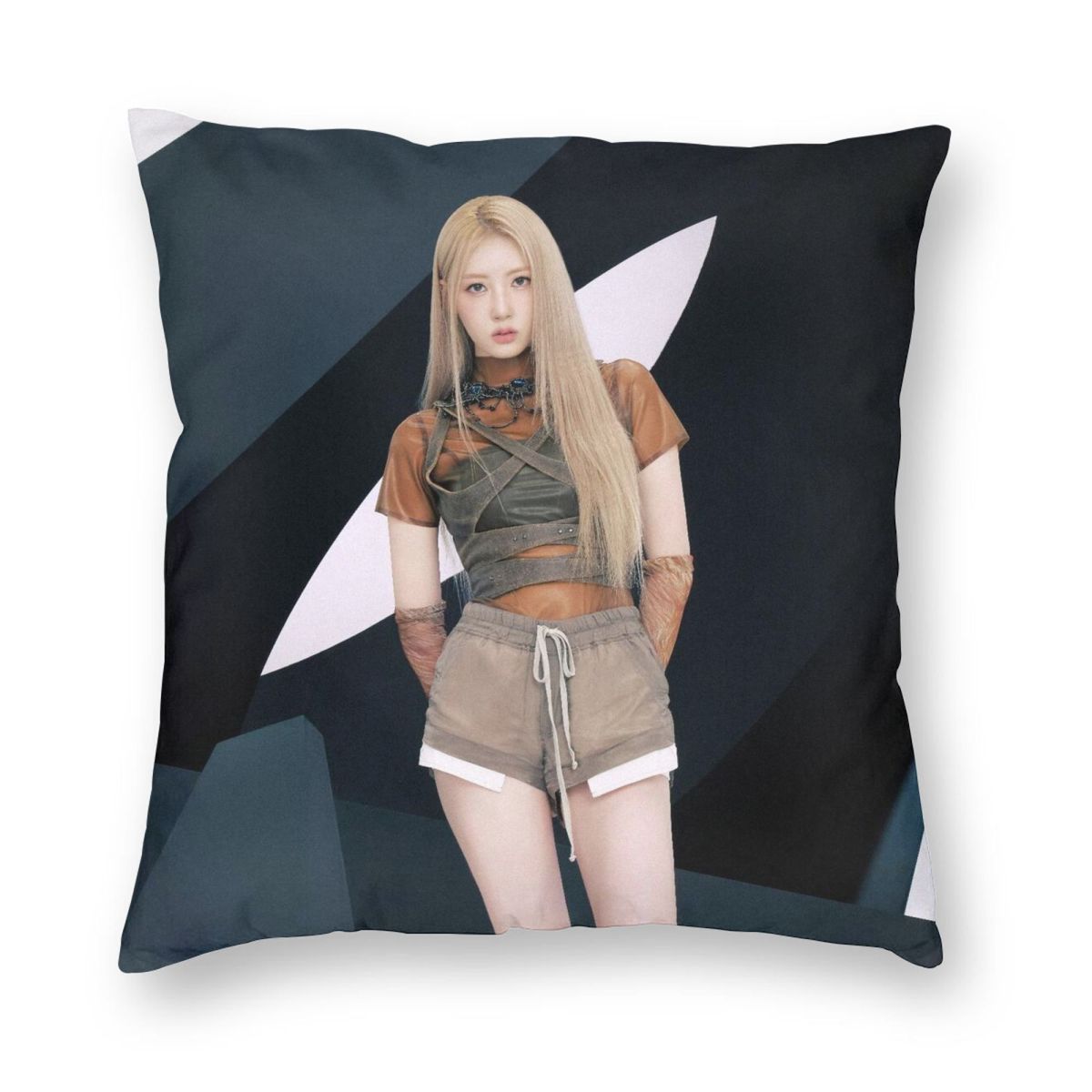 

Чехол для подушки K-pop Girl B-Babymonster Печать Полиэстер Чехол для подушки Подарок Чехол для декоративной подушки Дом Молния 40X40см 12x12Inch
