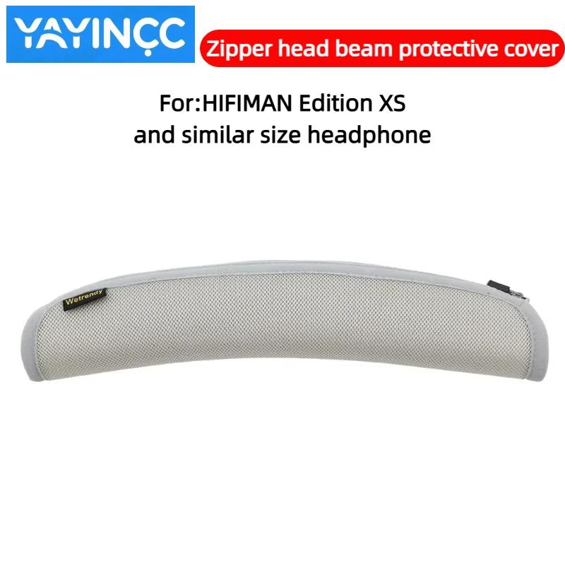 

YAYINCC Headphone Head Beam Cover for HIFIMAN Edition XS Earphone Zipper knitted fabric headband protective cover