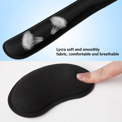 Alfombrilla de ratón RAKOON con reposamuñecas, base antideslizante, ergonómica, para mecanógrafos, oficina, juegos, PC y portátil