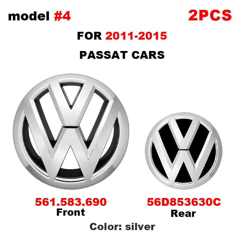 Volkswagen MK4 Volkswagen Logo Car Front Grille Rear Hood Badge For VW Passat B8 16-2018 Volkswagen PASSAT B7 B6 2011-2015 Auto Emblem Stickers