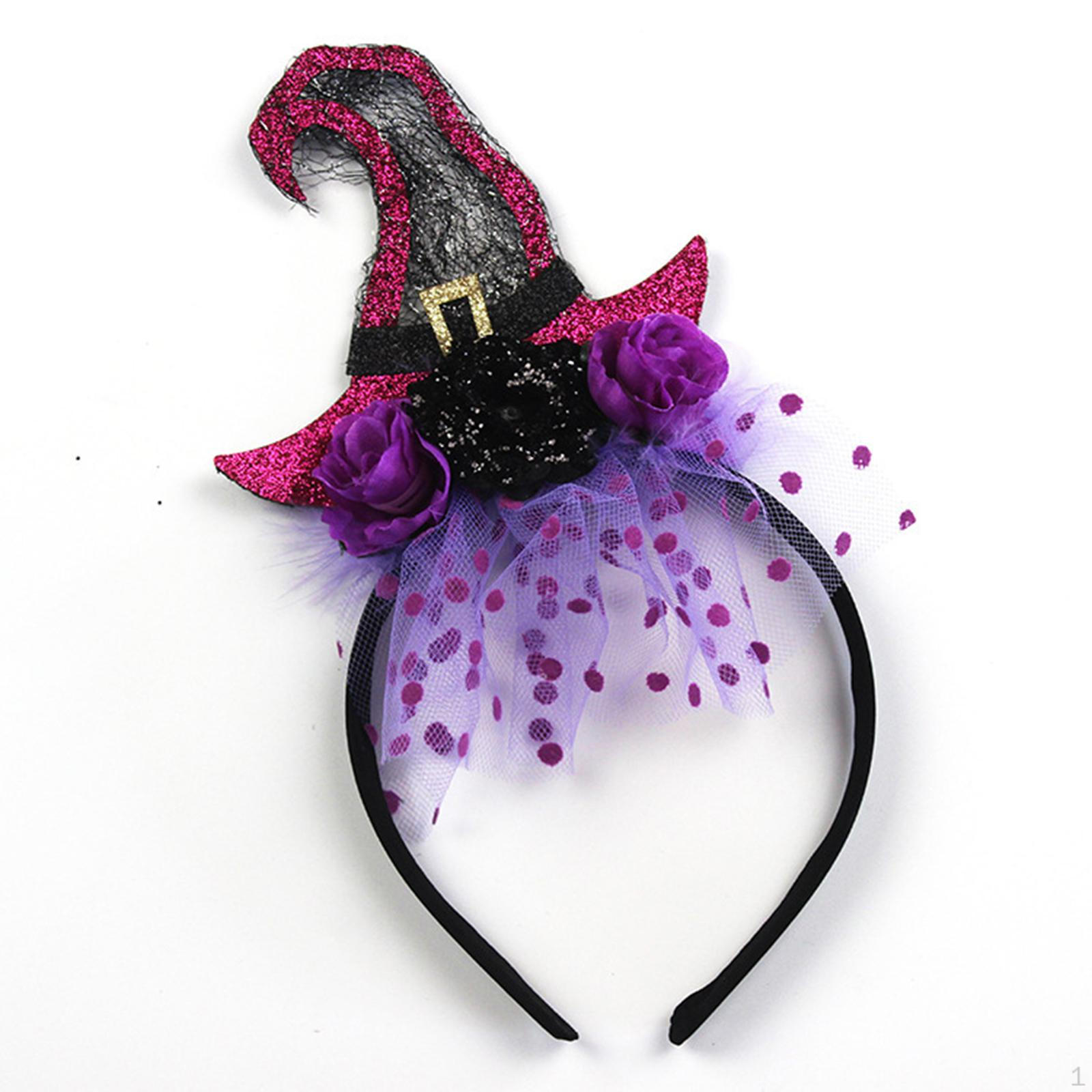 Halloween Hat Headband Hair Hoop for Party Cosplay Carnival Style C