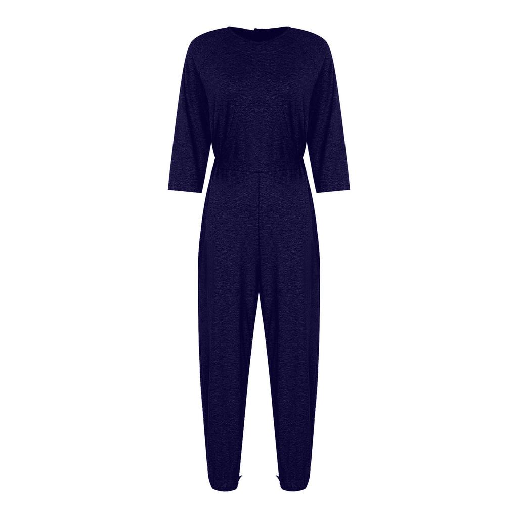 Womens Elderly Anti Strip Adaptive Jumpsuit Back Legs Double End Zip Long Sleeve Long Pants Nursing Rompers