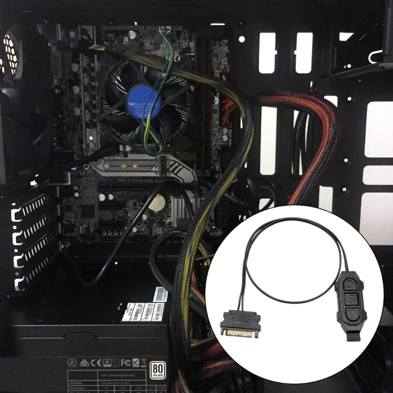 5V 3 Pin ARGB Controller Power Controller for Computer Fan Lighting Synchronization and Speed Adjustment Light Strips