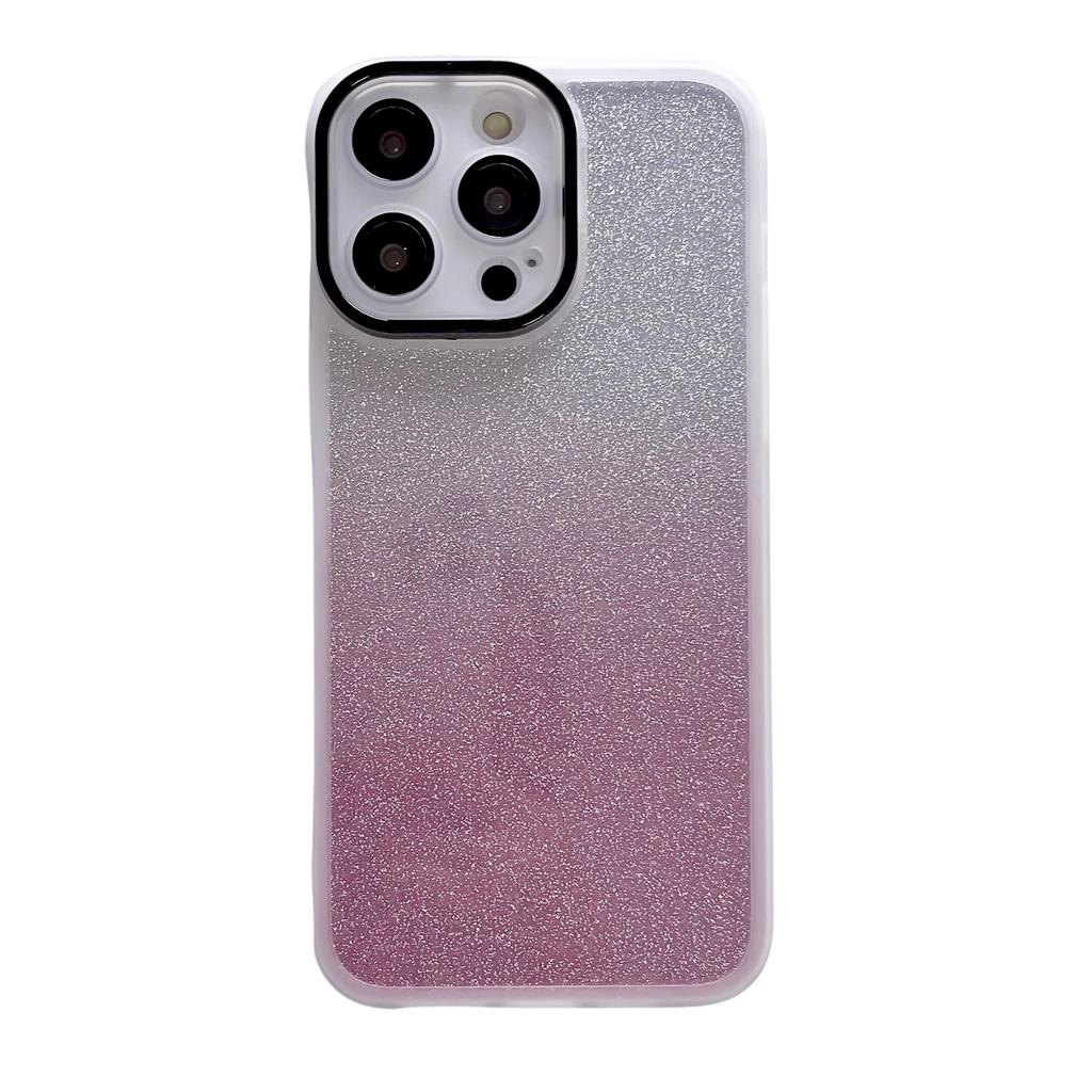 Suitable for Samsung S25 Mobile Phone Case A34 Two Color Gradient Flash Powder A20 Lens Film A52 Electroplated Frame Anti Fall Protection Case