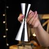 Stainless Steel Measure Cup with Scale Cocktail Mixing Glass Double Head Cocktail Jigger  Wine