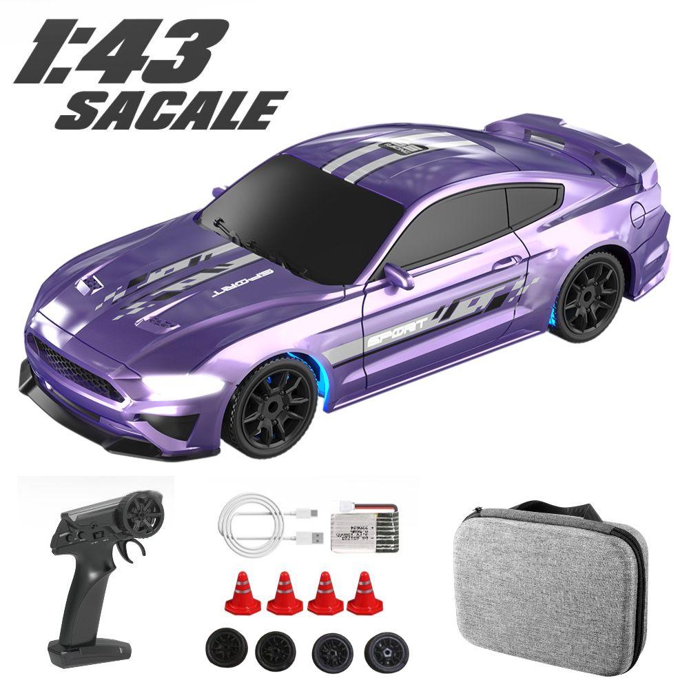 1:43 4WD RC Drift Car 2.4G High-speed with Four-wheel Drive and Remote Control Mini Racing Car Models for Boys' Gifts.