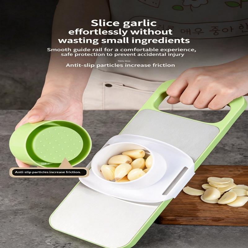 Blade Multi-Functional Vegetable Slicer With Slide-On Hand Guard - Vegetable Slicer, Potato/Onion/Garlic Slicer, Kitchen Grater