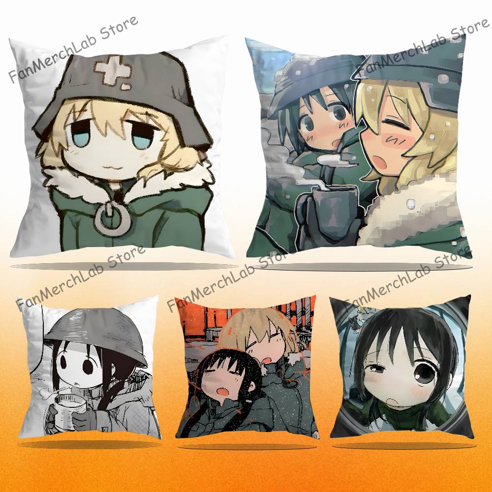 GGirls Last Tour Pillow Covers Cartoon Sofa Decorative Home Doublesided Printing Short Plush Cute Cushion Cover