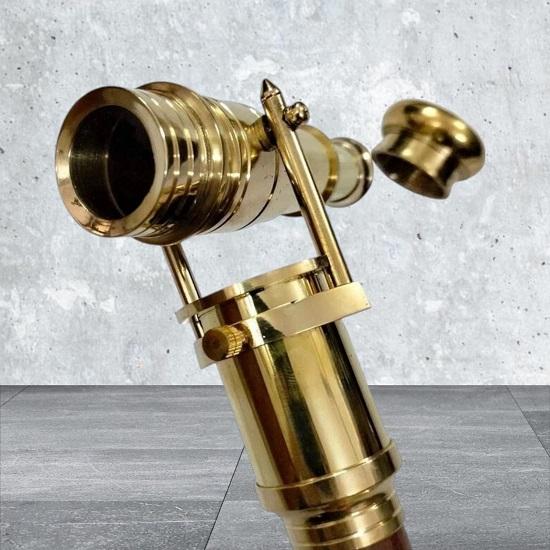 Solidny mosiężny teleskopowy laska spacerowa składana palisandrowa laska styl Steampunk na prezent