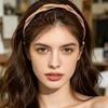 Women Headband Foldable Stretchy Portable Travel Hair Hoop Pure Color Anti-slip Teeth Bang Headband