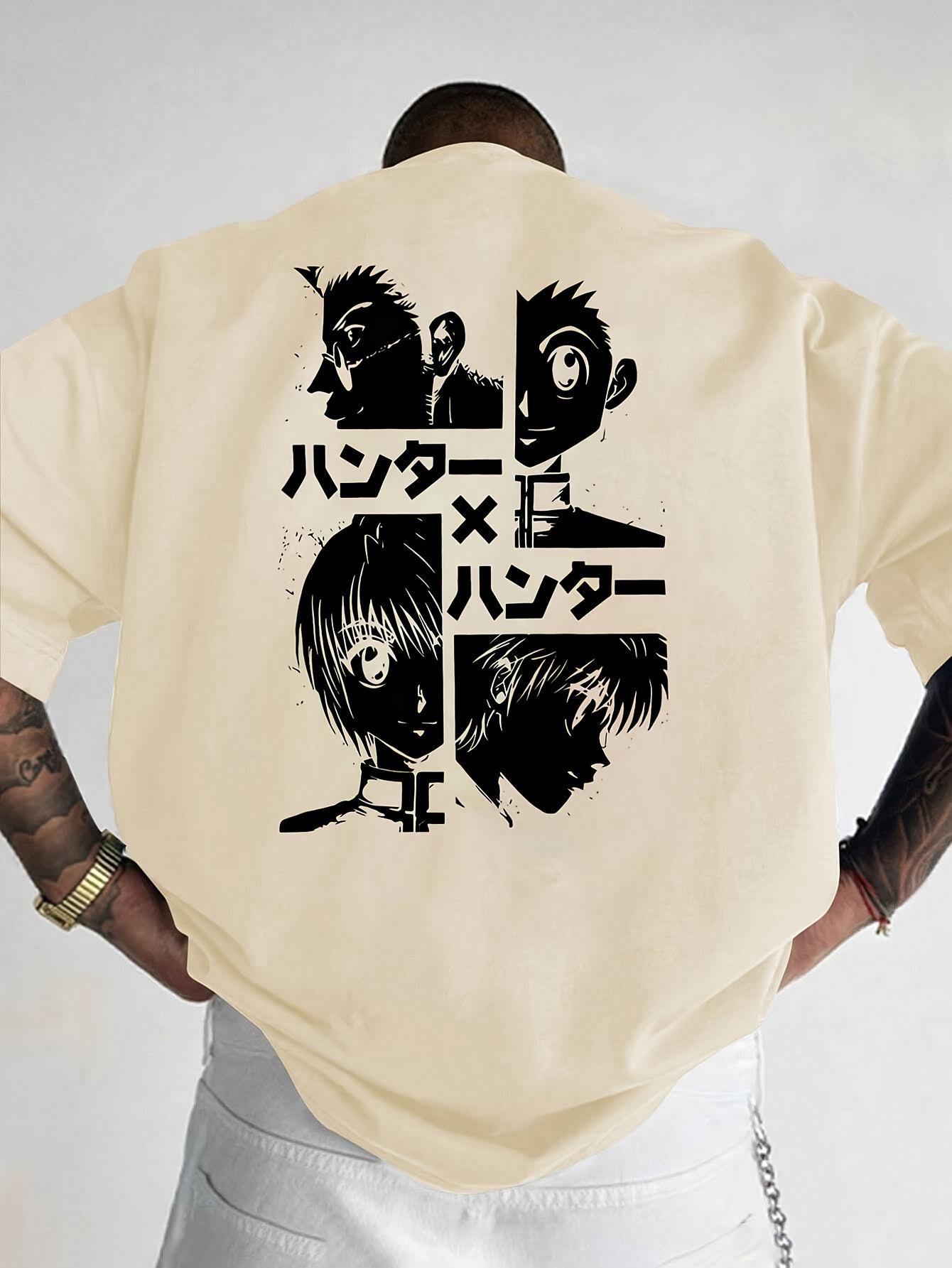 

New Japanese Anime Graphic Tshirt Adult Men Loose Casual 100 Cotton Summer Breathable Outdoors Fashion Cool Versatile Daily 4XL