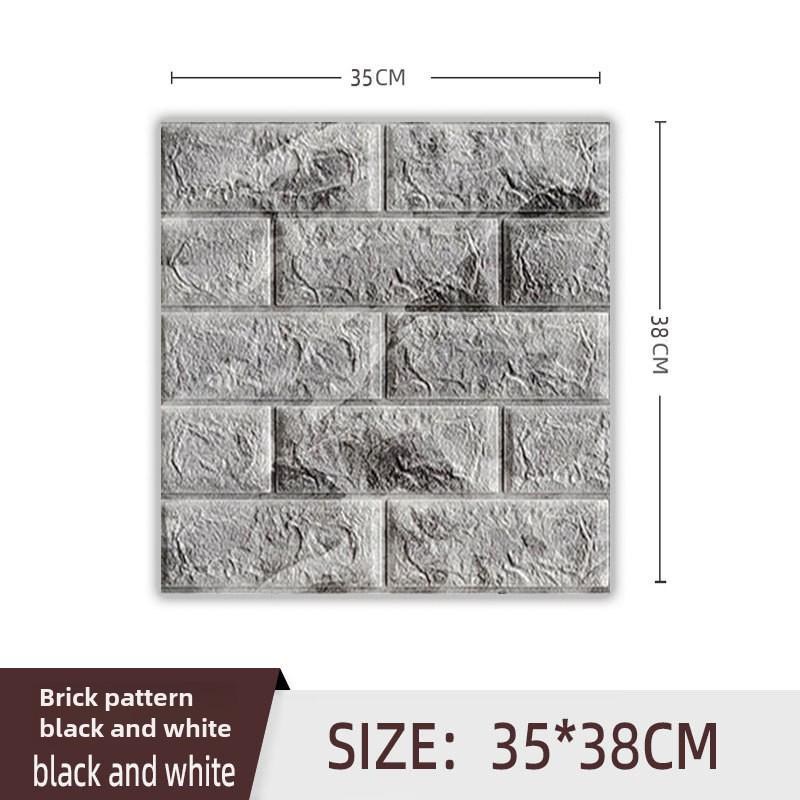 3D XPE Foam Self-Adhesive Brick Wall Stickers, 30x30cm, Small Size