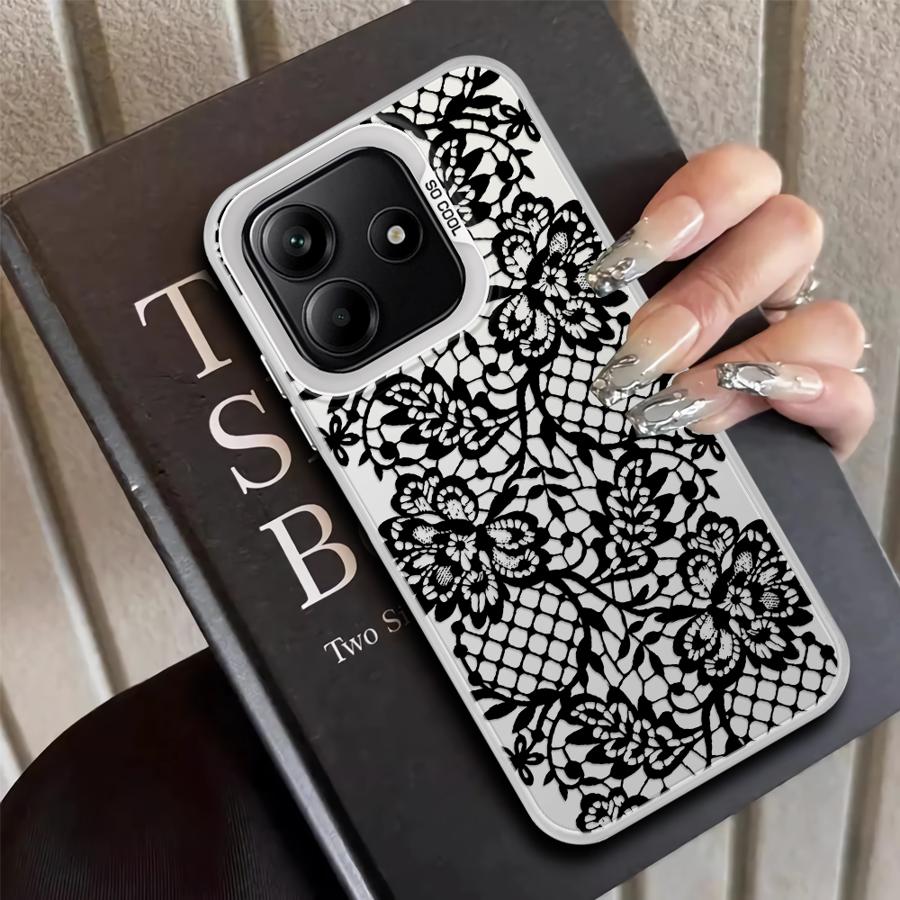 Back Phone Cover Case for Xiaomi Mi 12T Pro 13T 11 Lite Black Cool Lace