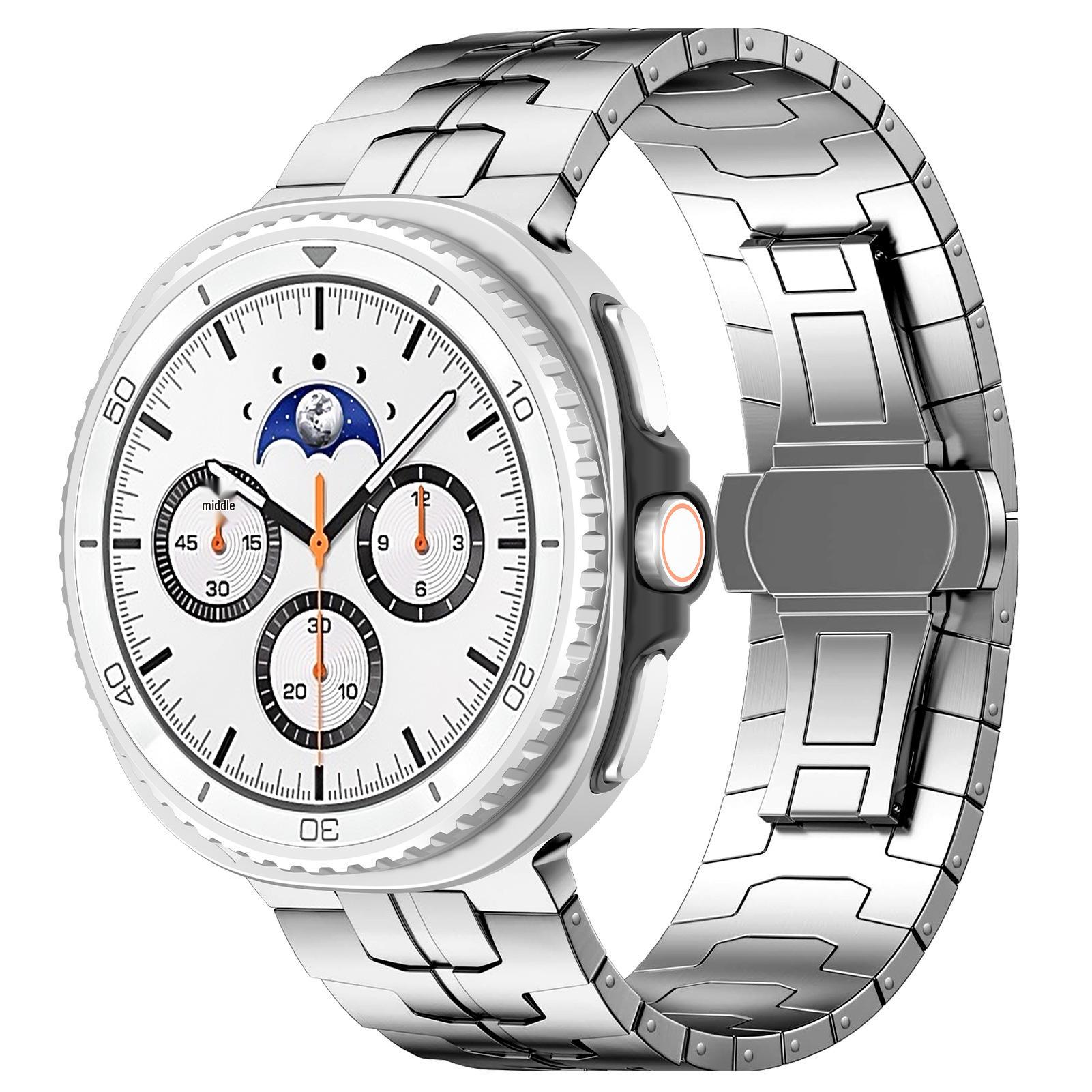 

Samsung Galaxy Watch 8 Strap - Iron Man Steel with Butterfly Buckle Samsung Watch 8/Galaxy Watch 8