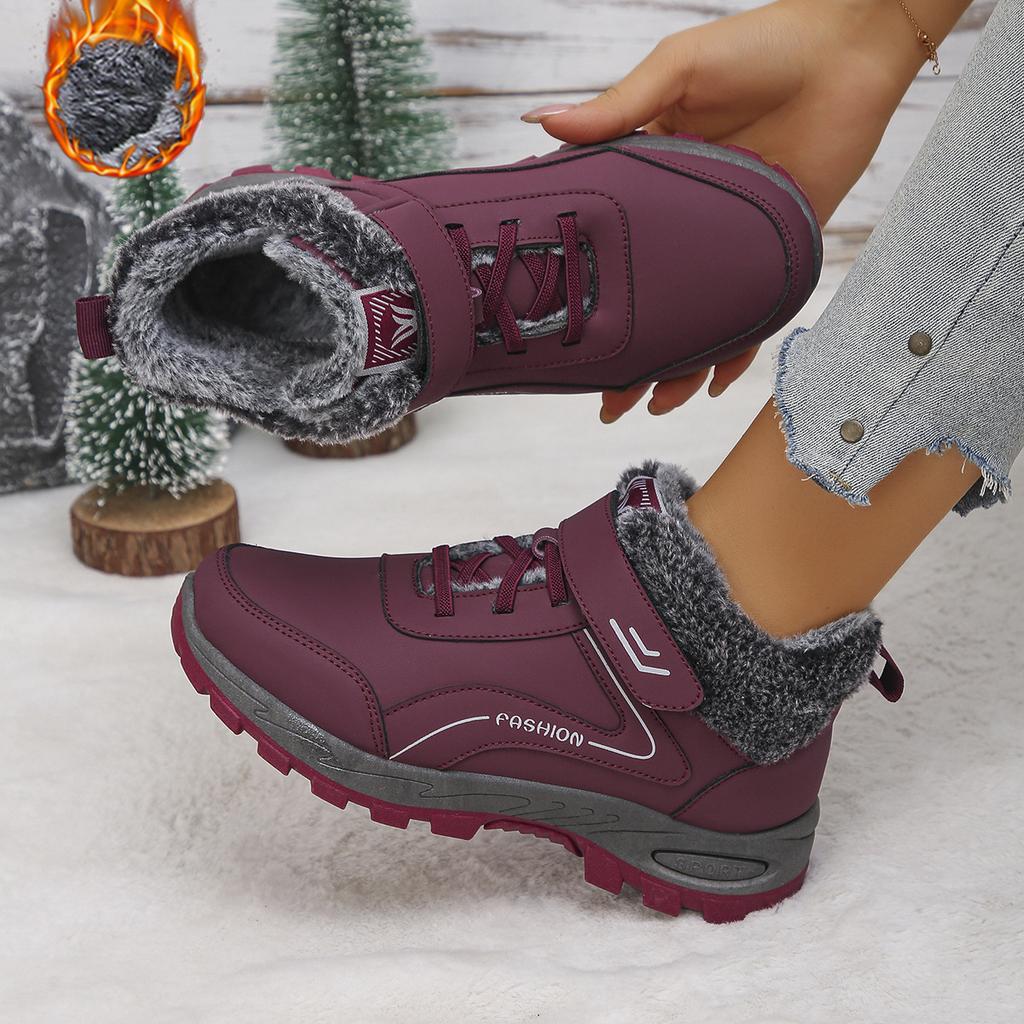 Fashion Women's Winter Footwear Plush Warm Snow Boots Platform Non-slip Fur Ankle Boot Outdoor Women Botines Botas Invierno Mujer Size36