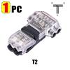 10/1pcs Wire Connectors Low Voltage Wire Connectors Solid Connection T Tap Wire Connectors T Type 2 Pin Wires Splicing Connector