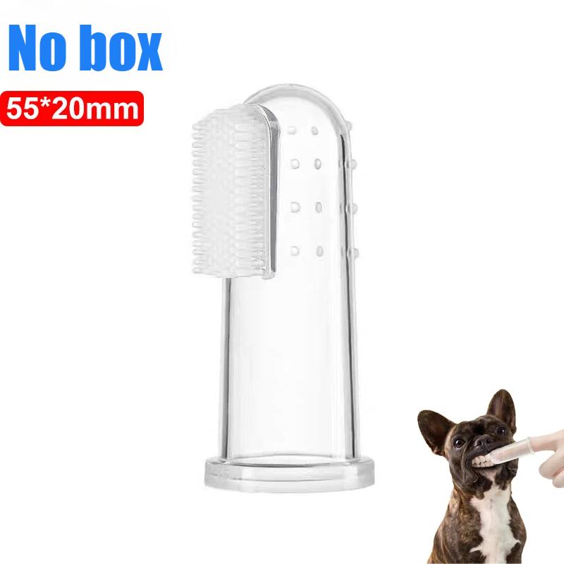 1-20pcs Silicone Soft Pet Finger Cuff Toothbrushes Dog Brush Bad Breath Tartar Teeth Care Tool Cat Cleaning Scrub Silicagel Pet Supplies