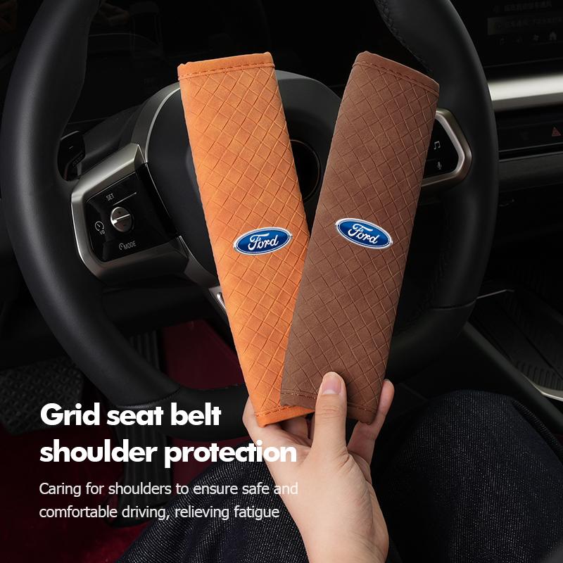 Car Seat Belt Cover Comfortable Auto Seatbelt Shoulder Protector For Ford Fiesta Ranger Mondeo Escape Ecosport Fusion Explorer