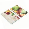Glass Kitchen Serving Boards with Fresh Vegetable Graphics 2x30x52 Cm