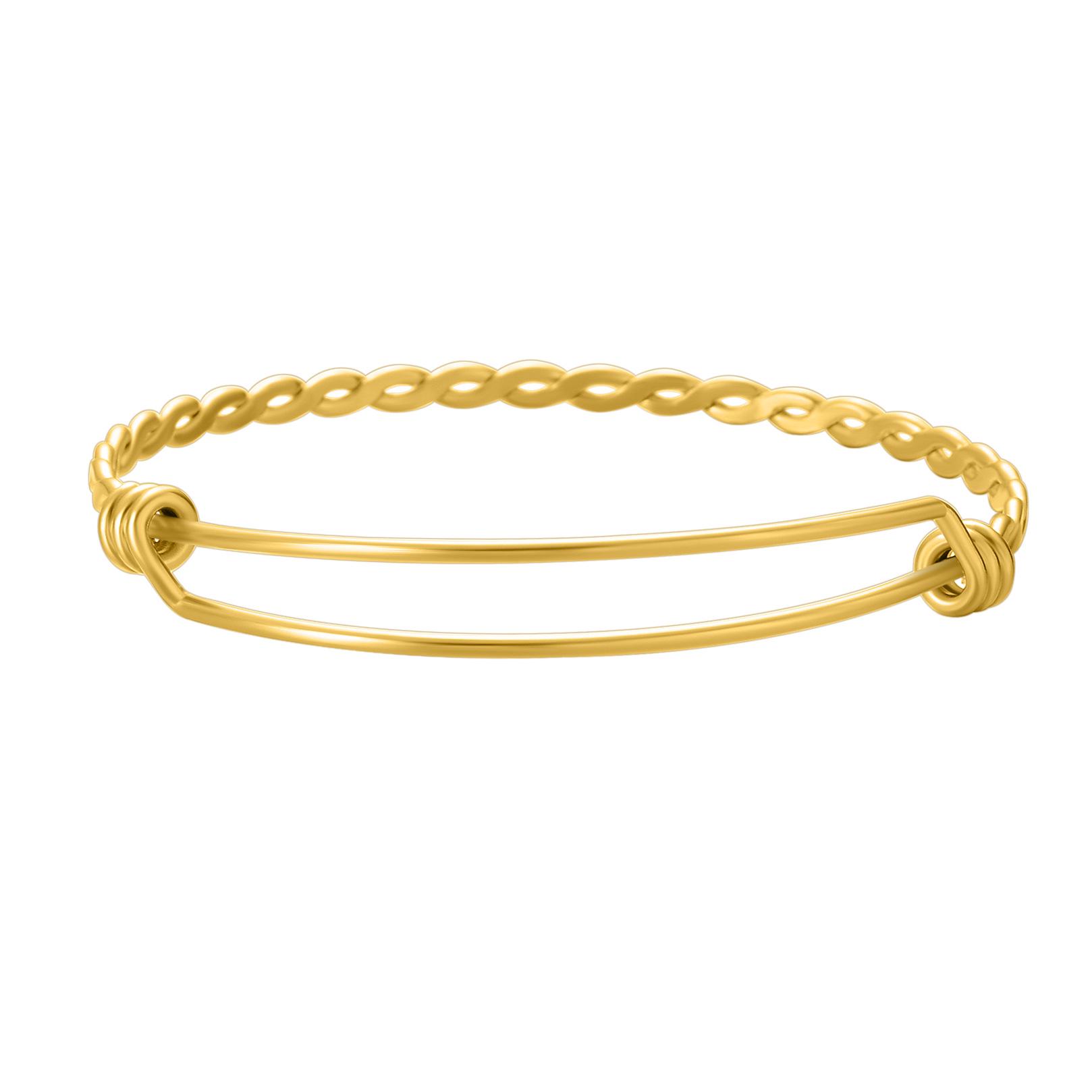 

Эксклюзивный трансграничный браслет-бэнгл из нержавеющей стали в виде витого каната, раздвижной браслет-ювелирное изделие.