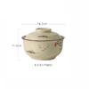 Japanese Ceramic with Lid Soup Ramen Bowl Dessert Snack Large Capacity Service Bowls Restaurant Tableware