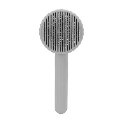 Dog Slicker Brush Pet Self Cleaning Brush Removes Mats Tangles and Loose Fur for Dogs CatsGrey