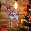 Holiday Tree Ornaments 2D Acrylic Goat Christmas Ornament, Zodiac Hanging Pendant with Gold String, Year Decorative Pendants for Home of The Ornament
