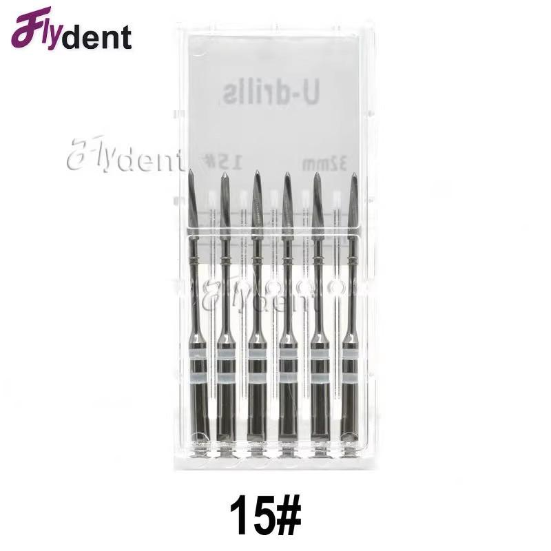 Dental Stainless Steel Reamers Drills For Screw Post Clinic Lab Material 6Pcs In Pack
