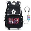 Blue Lock Anime Schulrucksack Kinder Große Kapazität Oxford-Gewebe Doppeltes Träger-Tasche Mit Luftpolster-Trägern Unisex Street Style