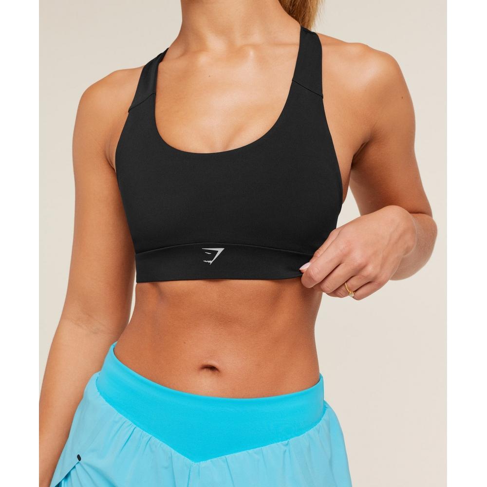 Gymshark Medium Support Running Sports Bra Gs Black B6b7s Bb2j