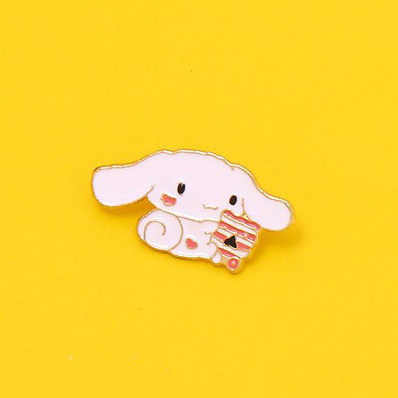 Adorable Sanrio Metal Cartoon Rabbit Melody Kulomi Brooch For Student Bags
