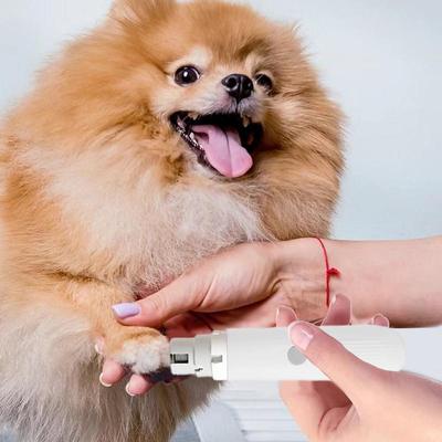 Rechargeable Dog Nail Grinder Electric Pet Nail Trimmer with LED Light Professional Nail Grinder Smooth Grooming Tool Dog Cat