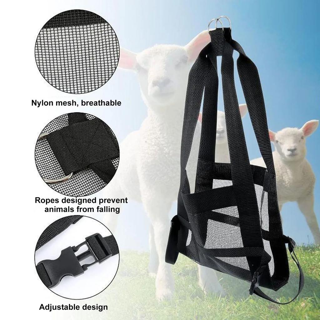 Animal Weighing Sling Livestock Hanging Scale Sling Nylon Mesh Breathable for Lambs Goats Baby Alpacas Newborn Poultry Pets