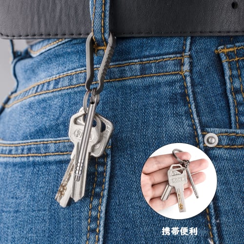 Titanium Multi-Function Mini Toothpick, Lightweight, Portable EDC Tool (Stone Wash)