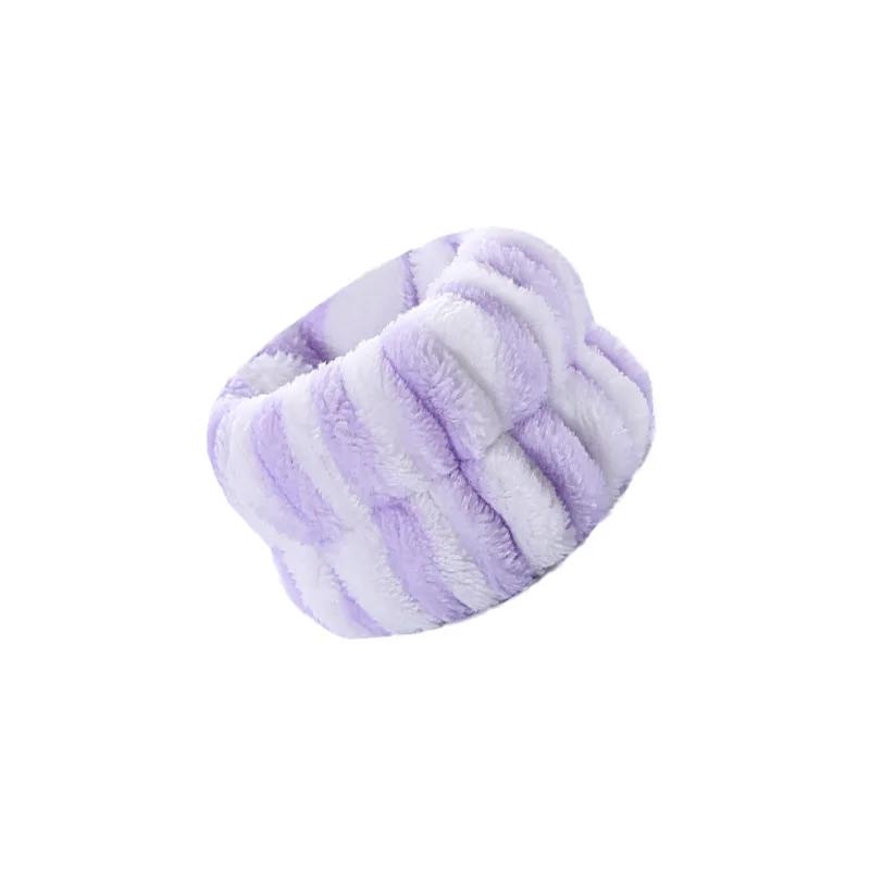 One Pair Washing Face Spa Wrist Washband Hair Band Solid Color Microfiber Absorbent Hair Accesories Headwrap Handmade Makeup