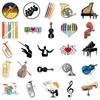 100-Piece Set of Orchestra Musical Instrument Stickers: Creative Stationery, Water Cup, Luggage, Notebook Decor, Waterproof Graffiti Decals