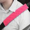1Pc Travel Accessory Plush Car Seatbelt Embroidered Shoulder Pad