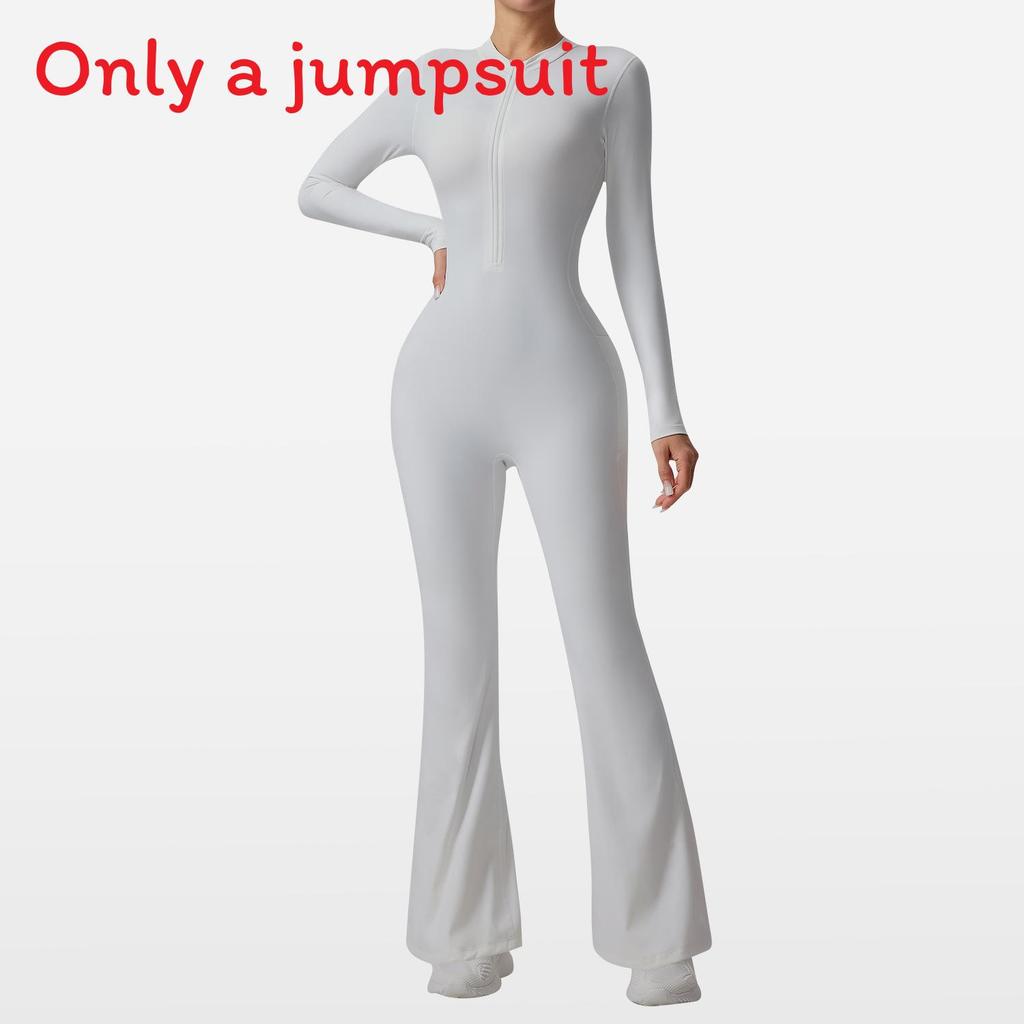 Yoga Jumpsuit With Moisturewicking Fabric Long Sleeve For Fitness And Workout
