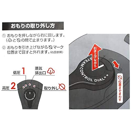 Pearl Metal Pressure Cooker, 3.5L, IH Compatible, Triple-Layer Bottom, Switchable, Recipe Included, Quick Eco, H-5040 Stainless Steel