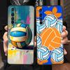 Soft TPU Case For Realme C67 C63 C55 C53 C25 C21 10 11 12 13 GT 2 3 5 Pro Plus 5G Shockproof Phone Cover Volleyball Painted Bags