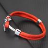 Nylon Rope Anchor Bracelet Men Double Marine Wrap Hand Rope Ocean Style Male Wrist Beach Surf Accessories Outdoor Braclet