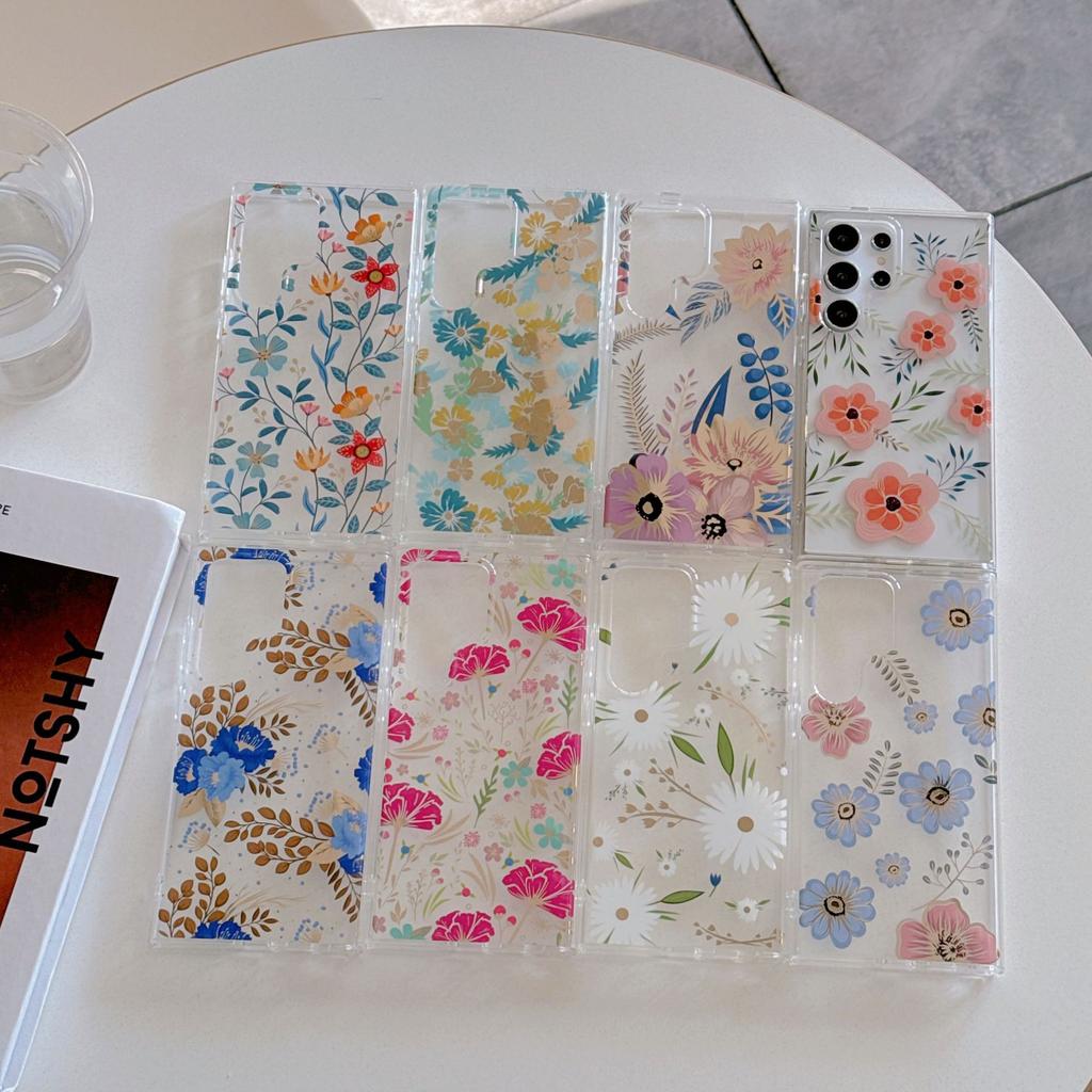 Suitable for Samsung S25 Ultra Flower Mobile Case S24uIMD Double Cover S23 Anti fall A56 Case A26