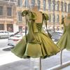 French Green Bow Dress for Women Summer High-End Princess Tie-Waist Slimming Elegant