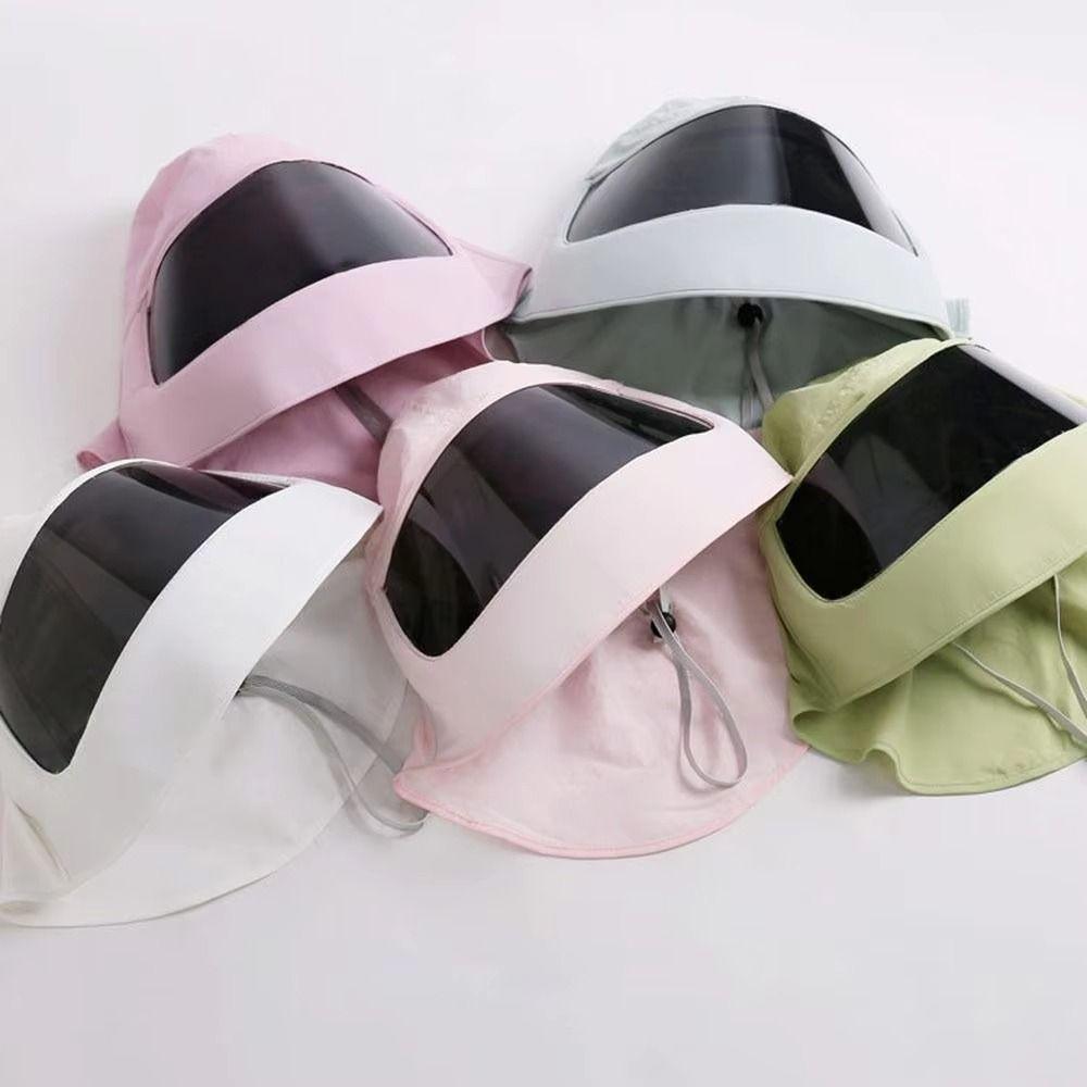 Breathable Sun Protection Mask Mirror/Clear Mask Face Mask Sun Hat Sunscreen Mask  Summer