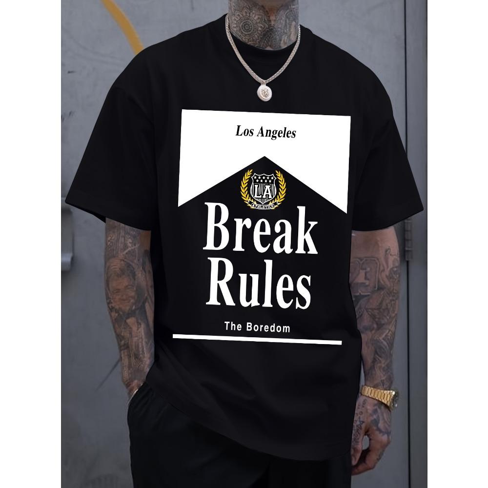 

Men s Printed T-Shirt Dark Street Trend Letter Design Light Summer Top Urban Fashion Daily Casual Loose 3XL