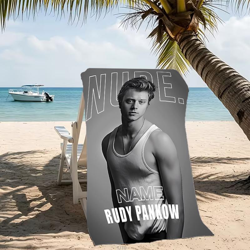 Customizable personalized beach towels Rudy Pankow themed designs.Suitable for the beach, yoga, sports;ideal as beach accessories