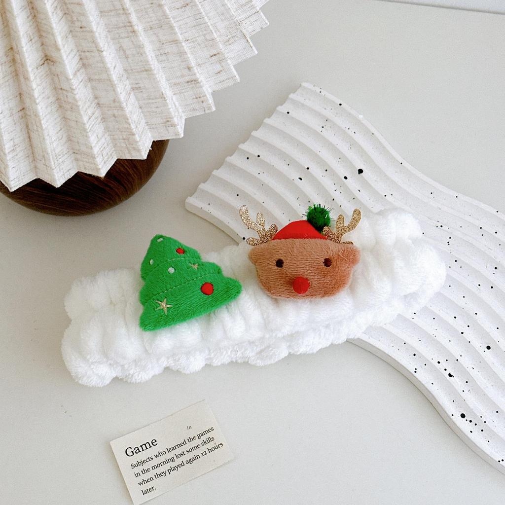 Christmas Plush Makeup Headband for Women